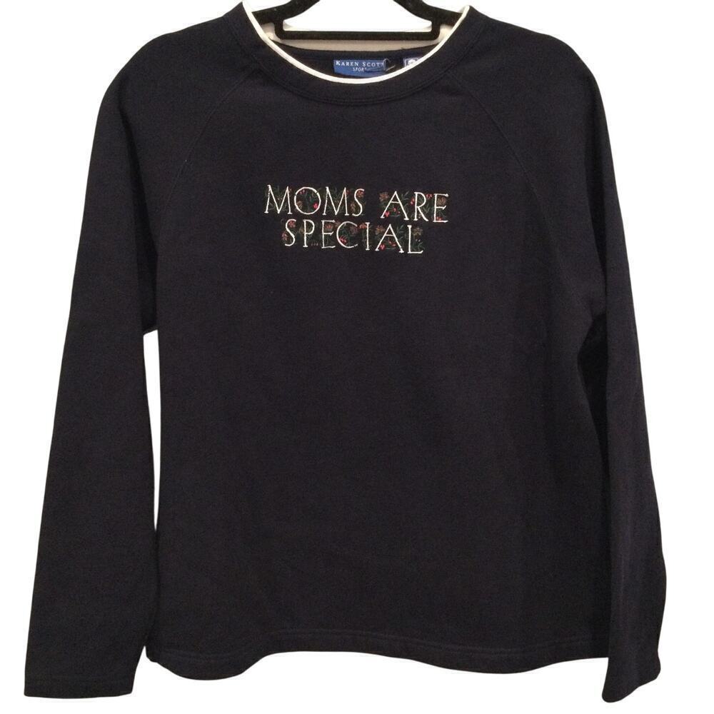 Vintage Moms Are Special Womens‎ Sweatshirt Medium Navy Blue Mother's Day Gift